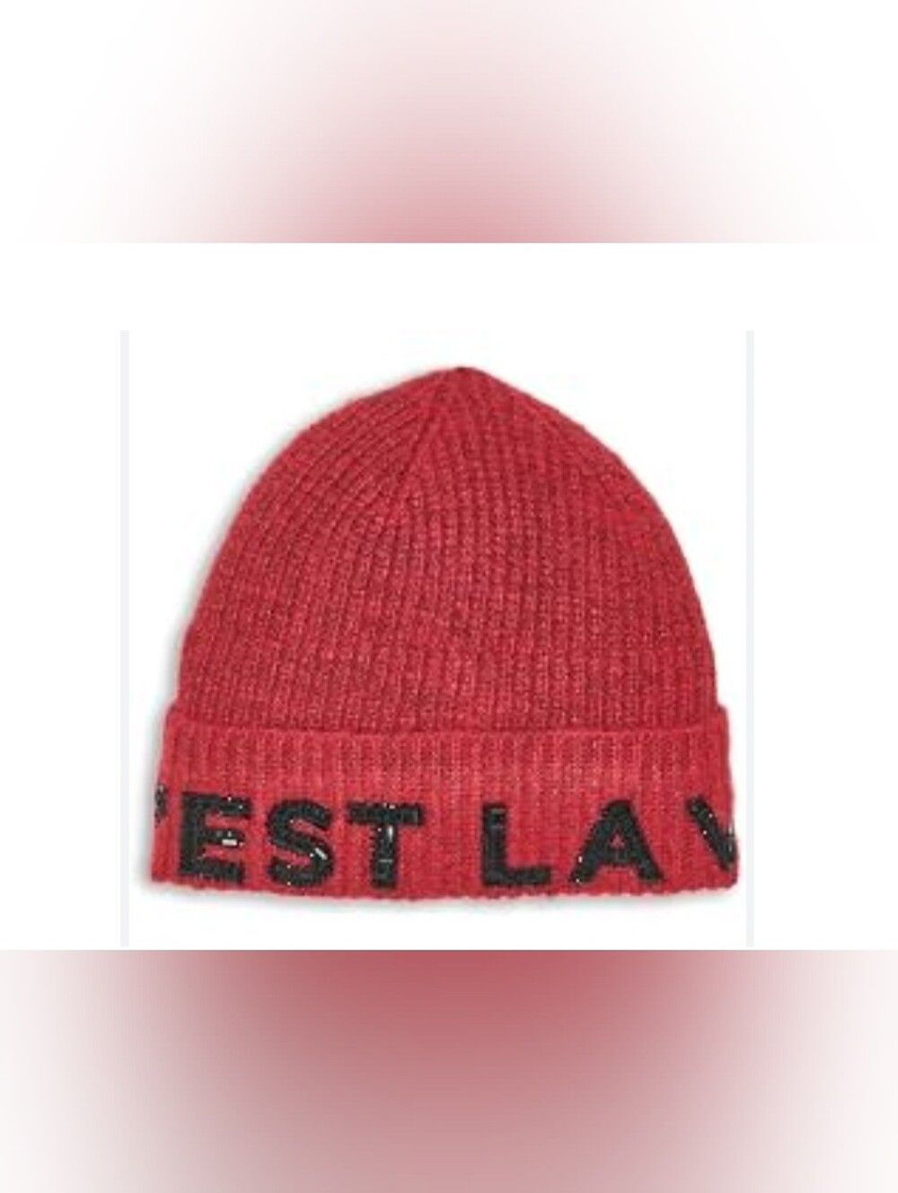 KARL LAGERFELD PARISWomen's C'EST LA VIE Patch Detail Beanie